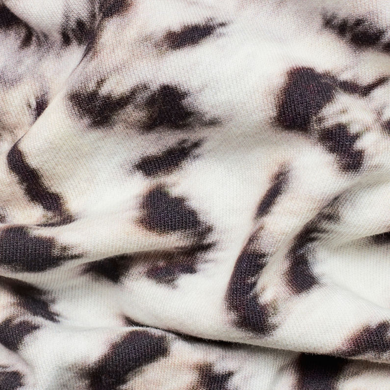 G-Star RAW® Leopard Cropped Sweater Blanco fabric shot