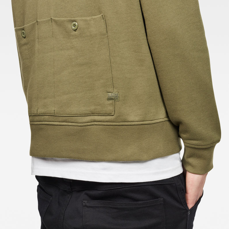 G-Star RAW® Core Hybrid Archive Sweater Green detail shot