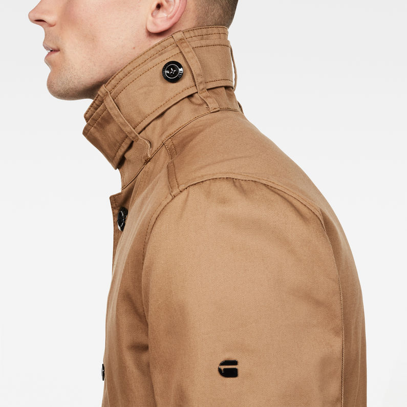 G-Star RAW® Garber Trench Braun detail shot