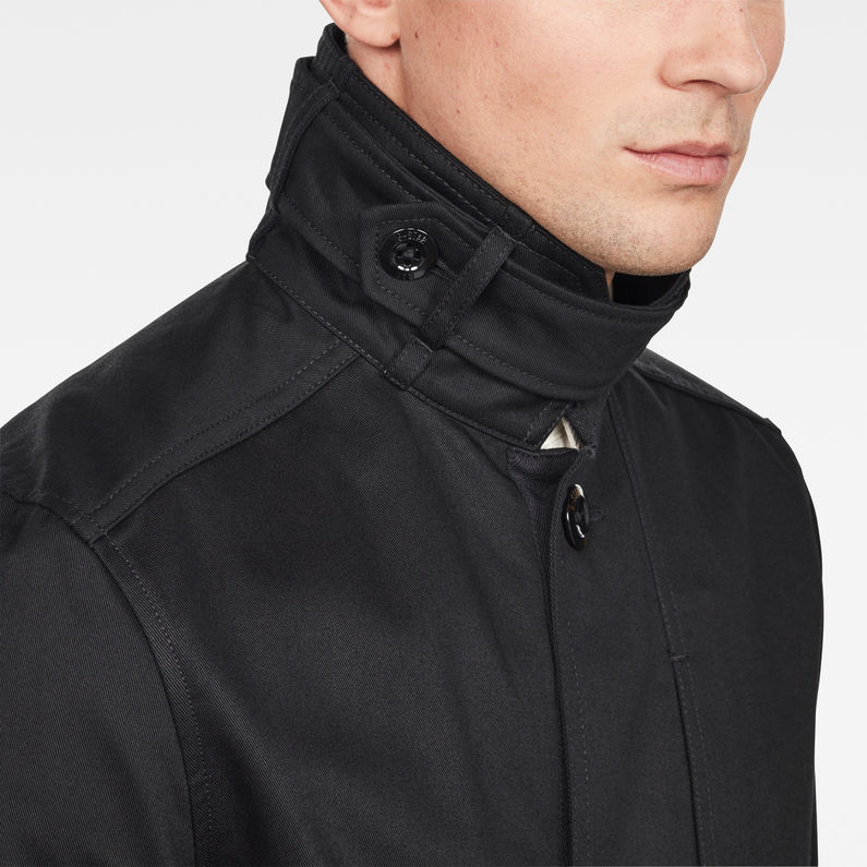 G-STAR® Garber Trench Negro detail shot