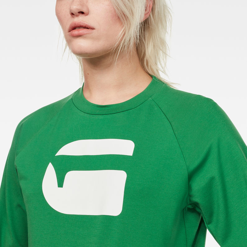 G-Star RAW® Smappa Cropped Sweater Vert detail shot