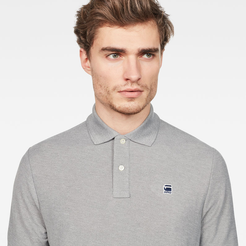 G-Star RAW® Raw Correct Core Polo Gris detail shot
