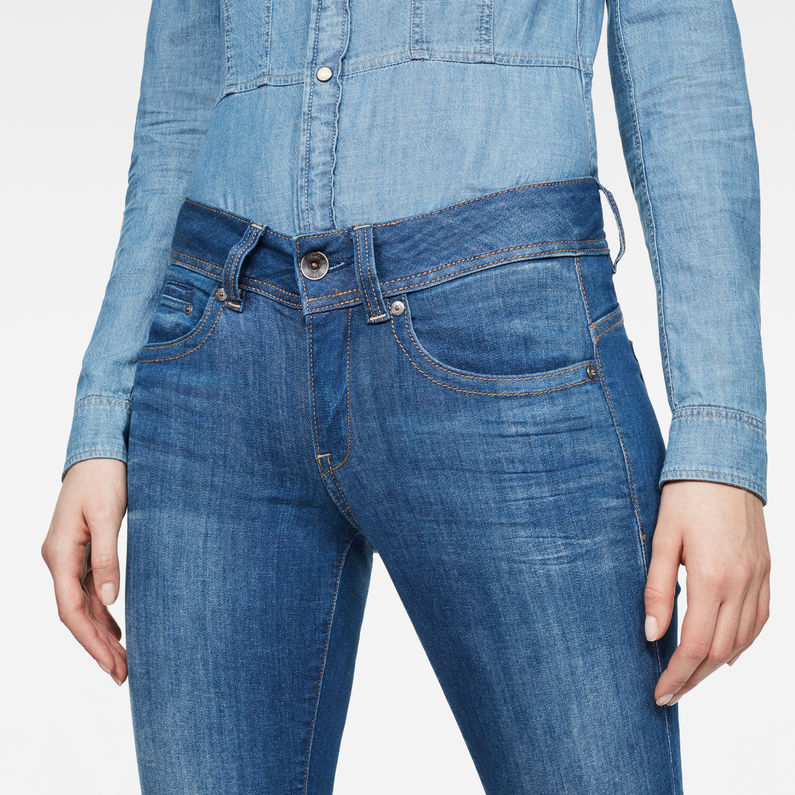 G-STAR® Midge Saddle Mid Waist Straight Jeans Mittelblau