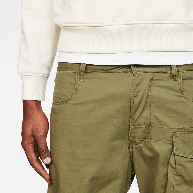 G-Star RAW® Tendric Deconstructed Loose 1/2-Length Shorts Green detail shot