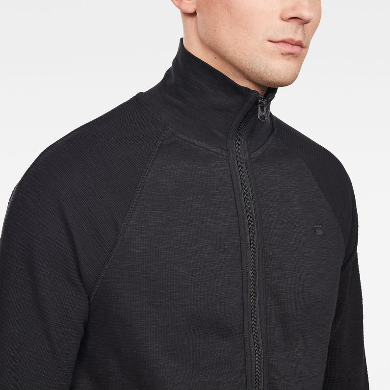 G-Star RAW® Jirgi Zip Thru Cardigan Black detail shot
