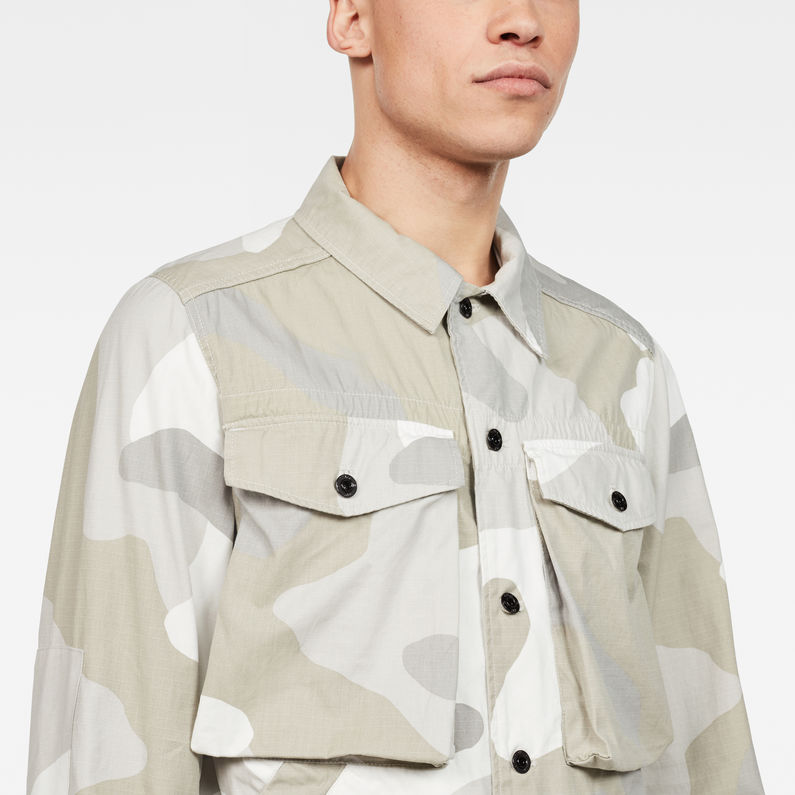 G-Star RAW® Type C Army Overshirt Grey detail shot