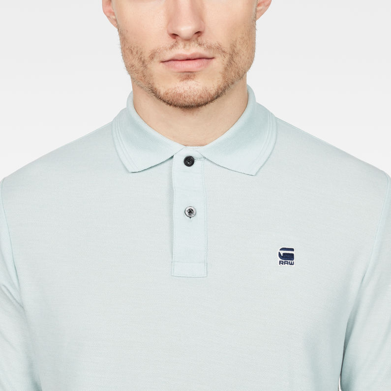 G-Star RAW® Raw Correct Core Polo Bleu clair detail shot