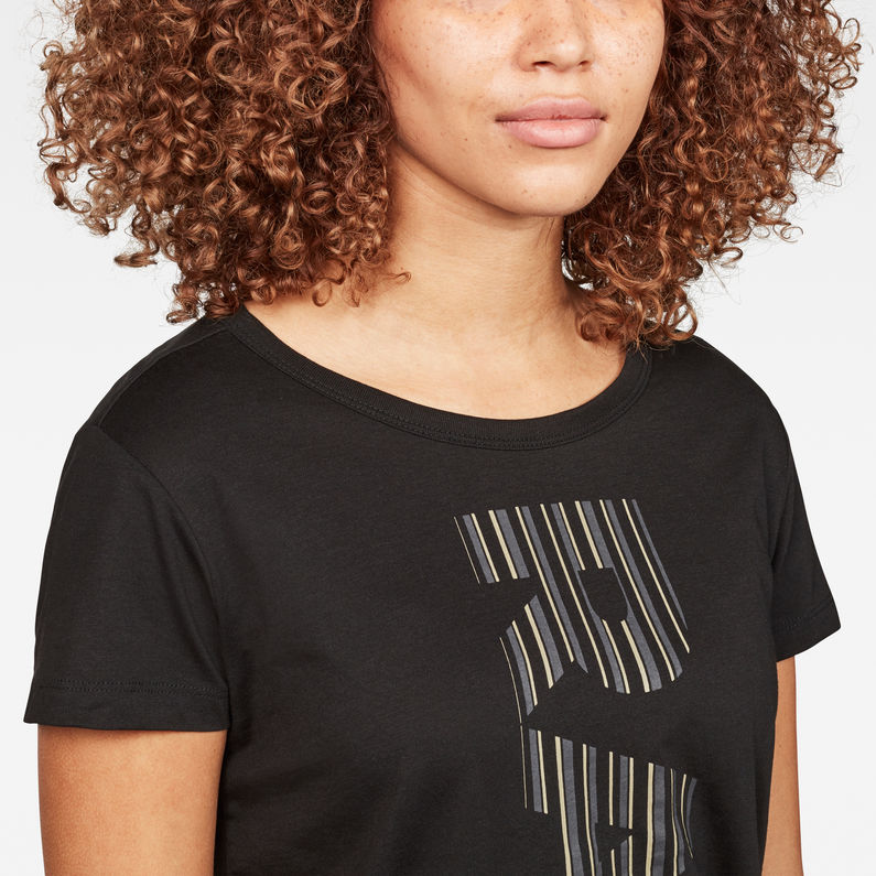 G-Star RAW® Raw Correct Rowinda Straight T-Shirt Black detail shot
