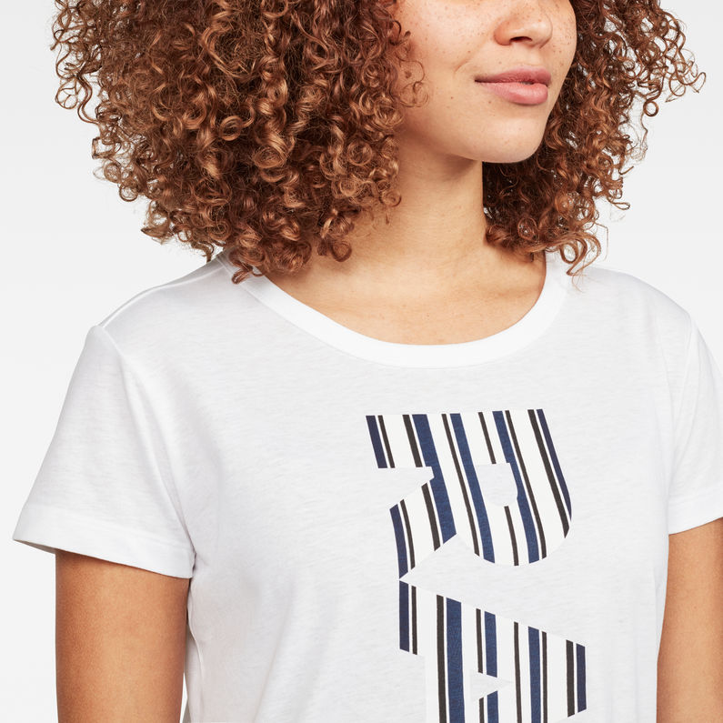 G-Star RAW® Raw Correct Rowinda Straight T-Shirt White detail shot