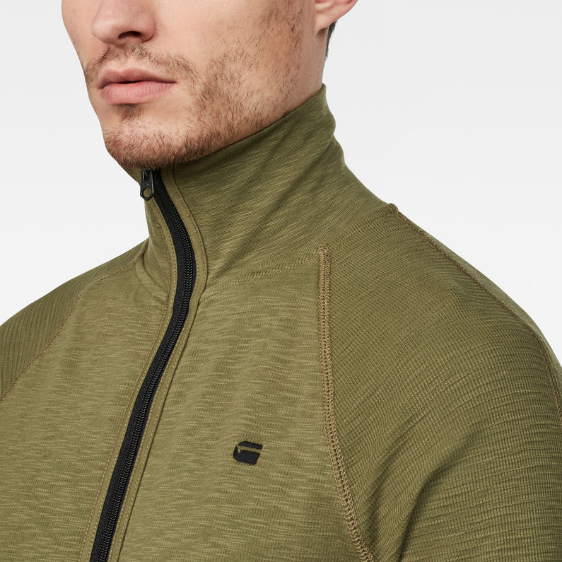 G-Star RAW® Jirgi Zip Thru Cardigan Green detail shot