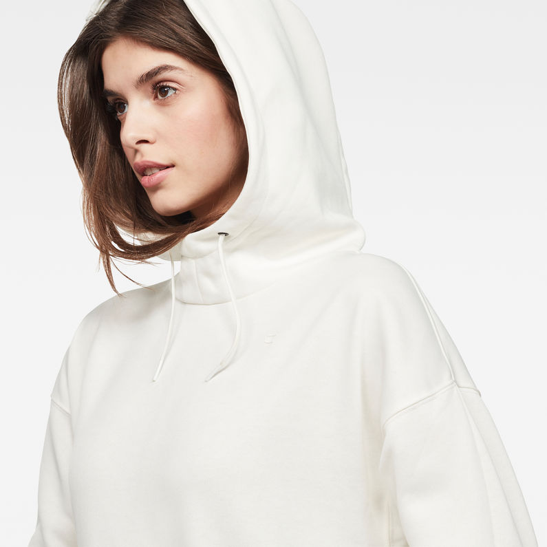 G-STAR® Motac-X Oversized Hooded Sweater White detail shot
