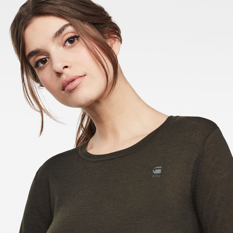 G-STAR® Core Straight Knit Green detail shot