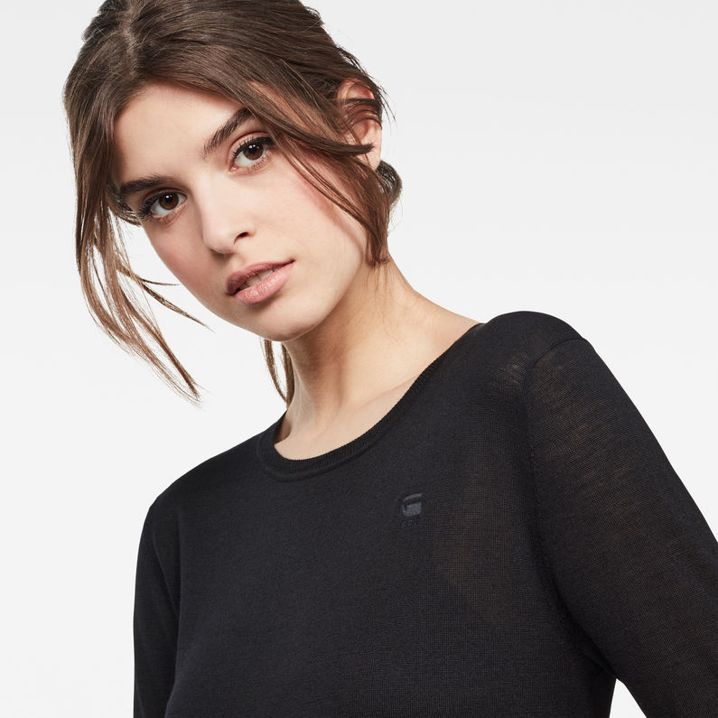 G-Star RAW® Core Straight Knit Black detail shot