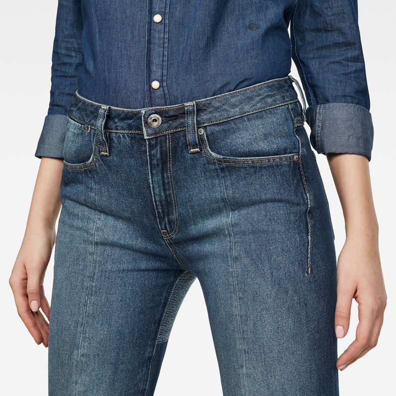 G-Star RAW® Lanc 3D High waist Straight 7/8-Length Prestored Jeans Medium blue