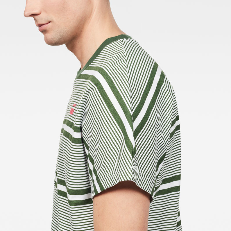 G-Star RAW® Collyde Stripe 5 T-Shirt Green detail shot