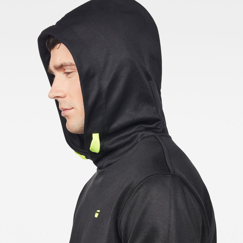 G-Star RAW® Carnix Slim Hooded Sweater Black detail shot