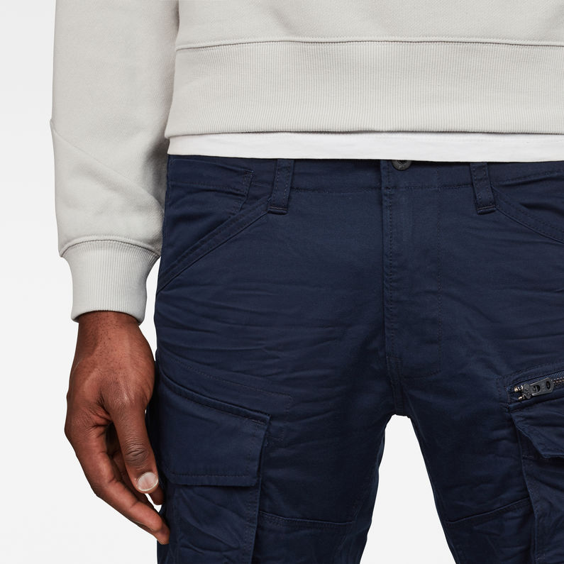 G-Star RAW® Rovic Zip 3D Tapered Cargo Pants Bleu foncé detail shot