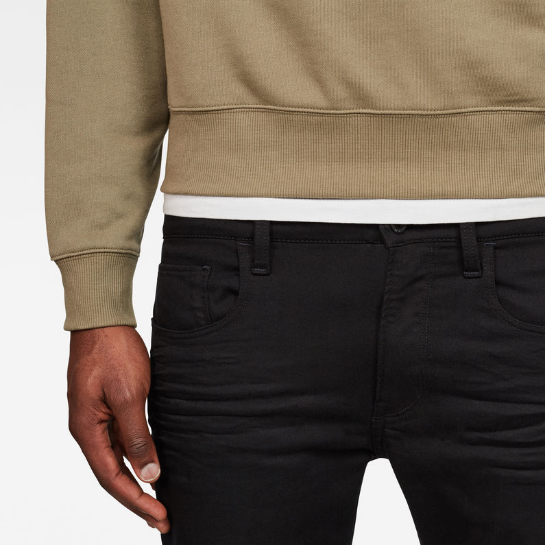 G-STAR® 3301 Denim Slim Shorts Zwart detail shot buckle