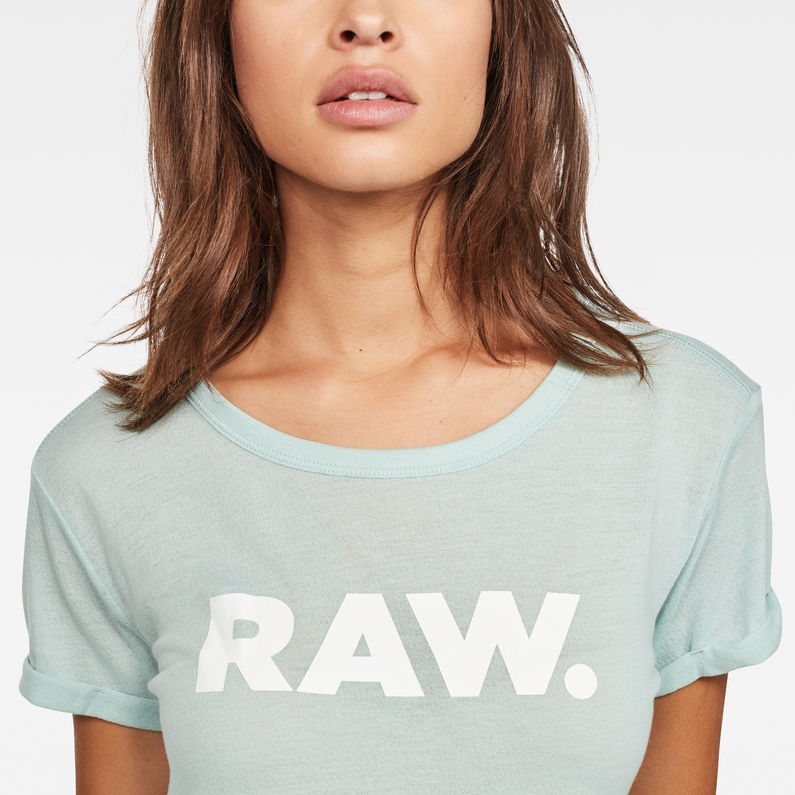 G-Star RAW® Rovi Knotted T-Shirt Light blue detail shot