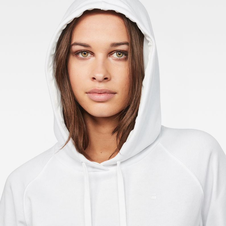 G-Star RAW® Spiraq Straight Hooded Sweater White detail shot