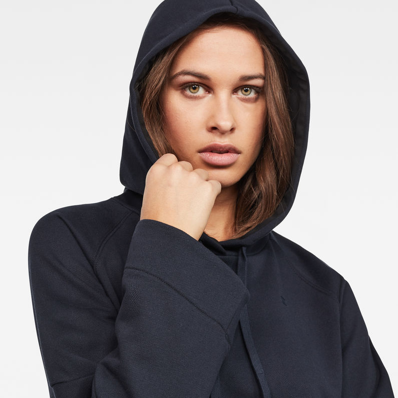 G-Star RAW® Spiraq Straight Hooded Sweater Dark blue detail shot
