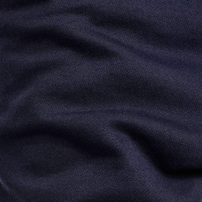 G-Star RAW® Core Stripe Cropped 3D Tapered Sweatpants Dark blue fabric shot