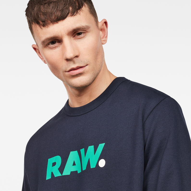 G-Star RAW® Misi Stalt Deconstructed Sweater Dark blue detail shot