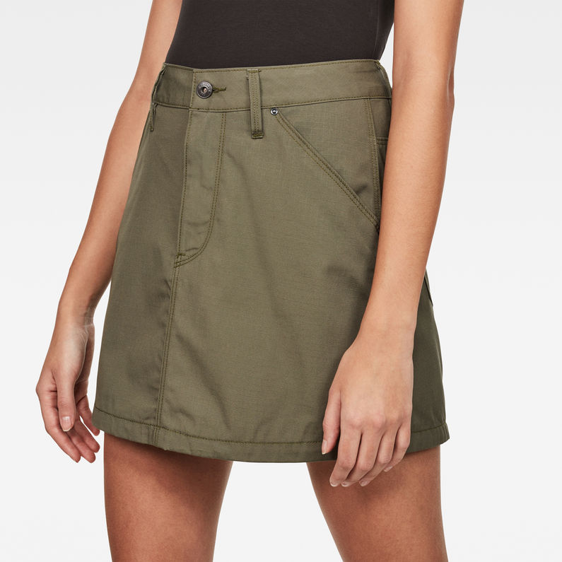 G-Star RAW® G-Star Elwood 5622 Tone-Mix A-Line Skirt Green