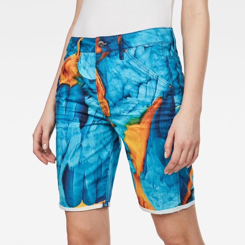 G-STAR® 5621 Boyfriend Women's Shorts  Light blue detail shot buckle