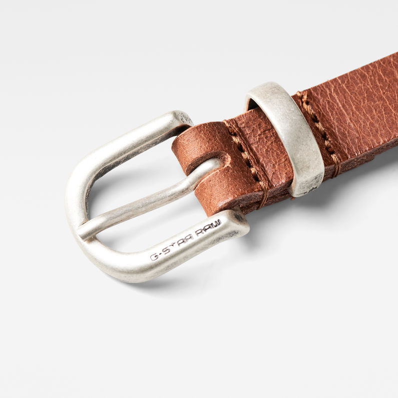 G-Star RAW® Fida braided belt Brown detail shot buckle