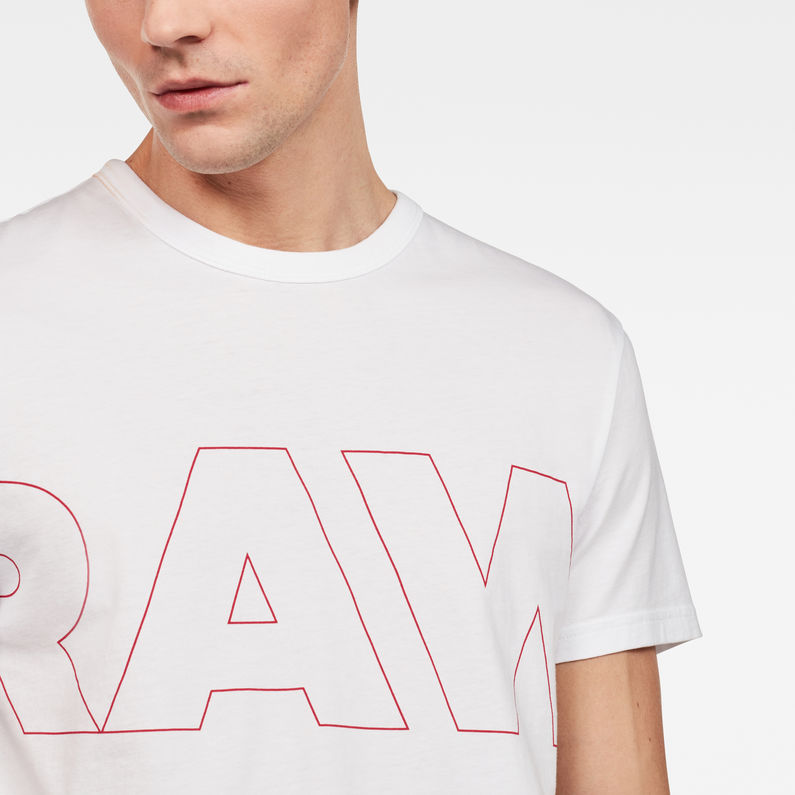 G-Star RAW® Kremen T-Shirt Blanc detail shot