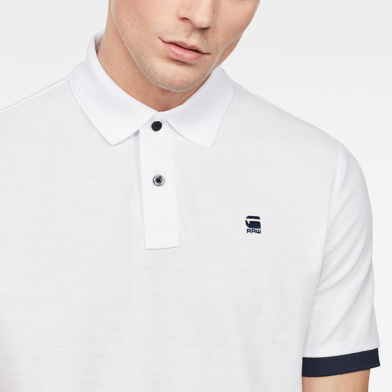 G-Star RAW® Raw Correct Core Polo Weiß detail shot