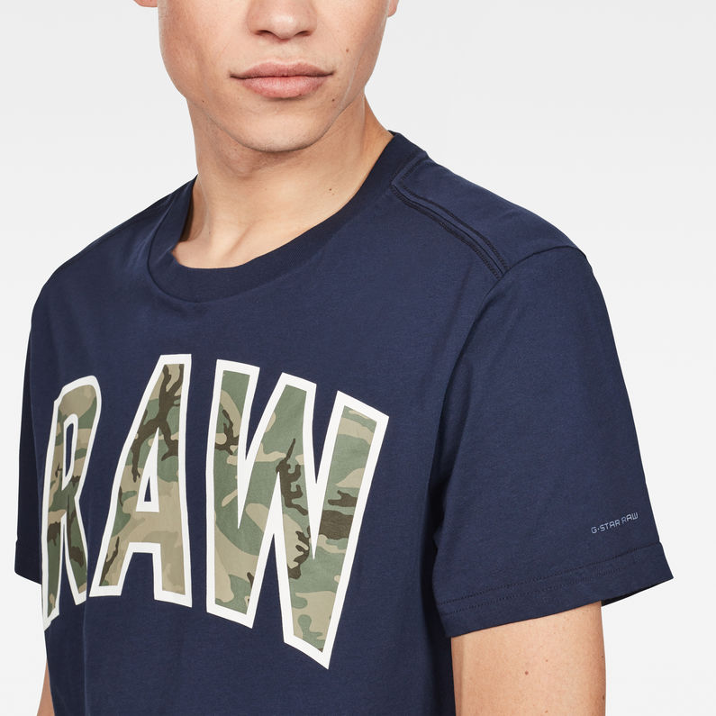 G-Star RAW® Poskin T-shirt Dark blue detail shot