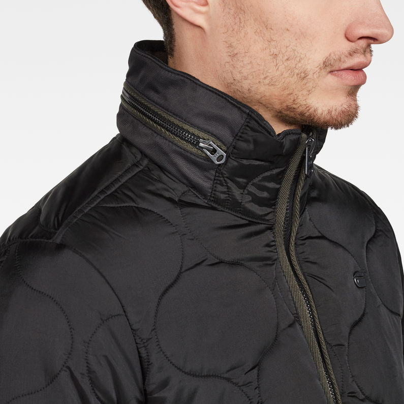 G-STAR® Meefic Quilted Overshirt Black detail shot