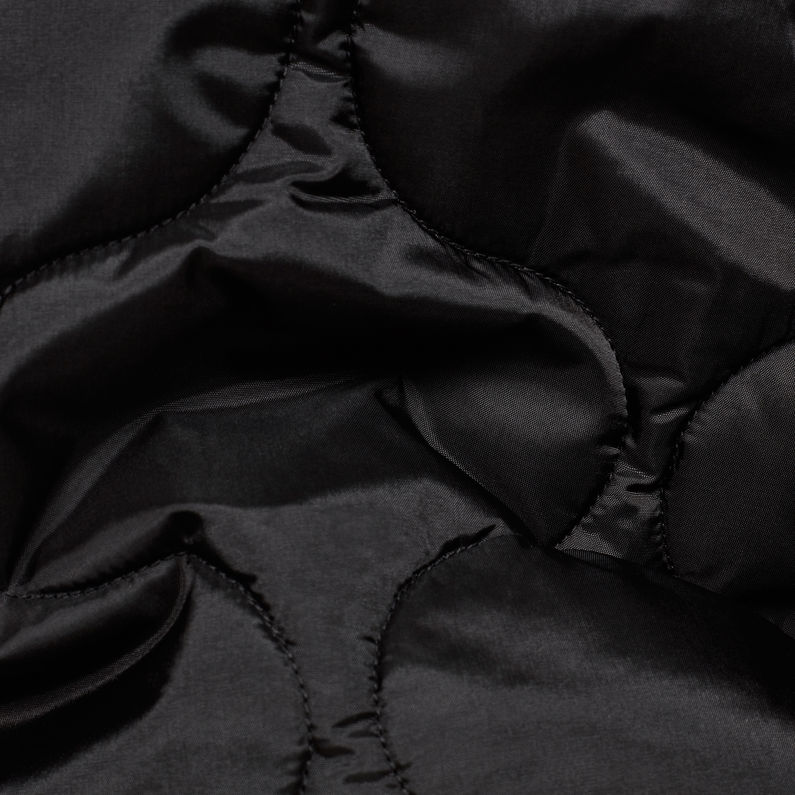 G-Star RAW® Meefic Quilted Overshirt Negro fabric shot