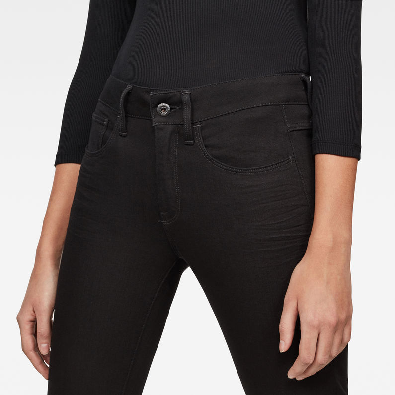 G-STAR® 3301 Deconstructed Mid Waist Straight Jeans Zwart