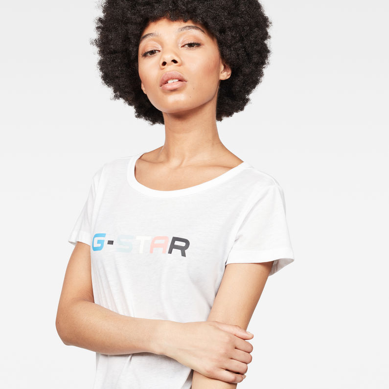 G-Star RAW® Vlutori Straight T-Shirt White detail shot