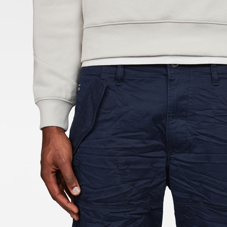 G-Star RAW® Rovic Deconstructed Loose 1/2-Length Shorts Dark blue detail shot