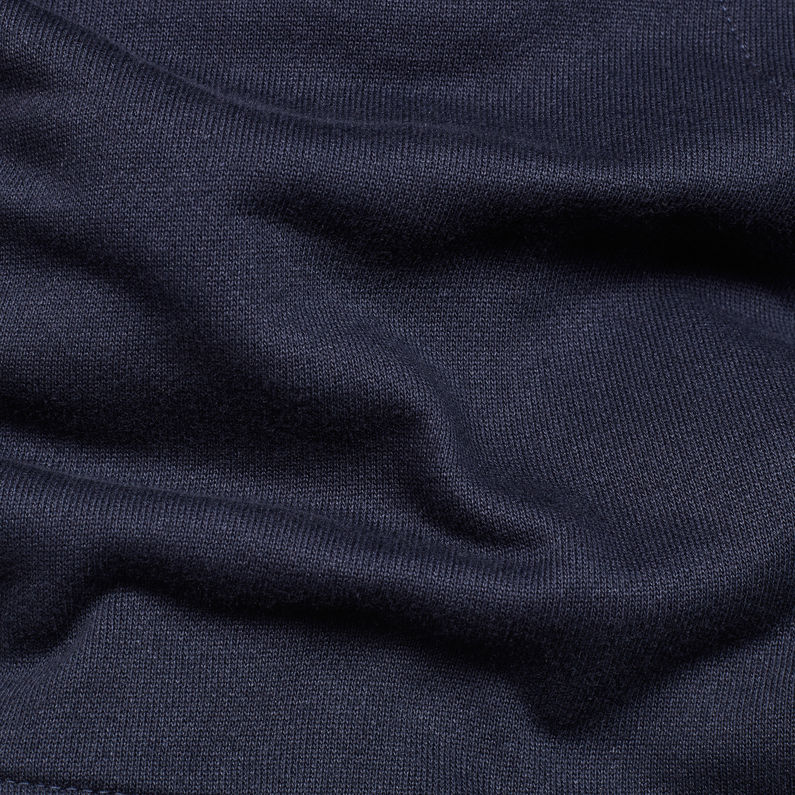 G-Star RAW® Tendric Stor Hooded 1/2-Sleeve Sweater ダークブルー fabric shot