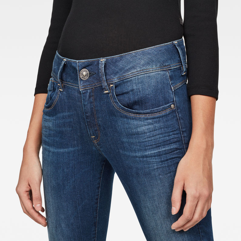 lynn mid waist skinny ripped ankle jeans