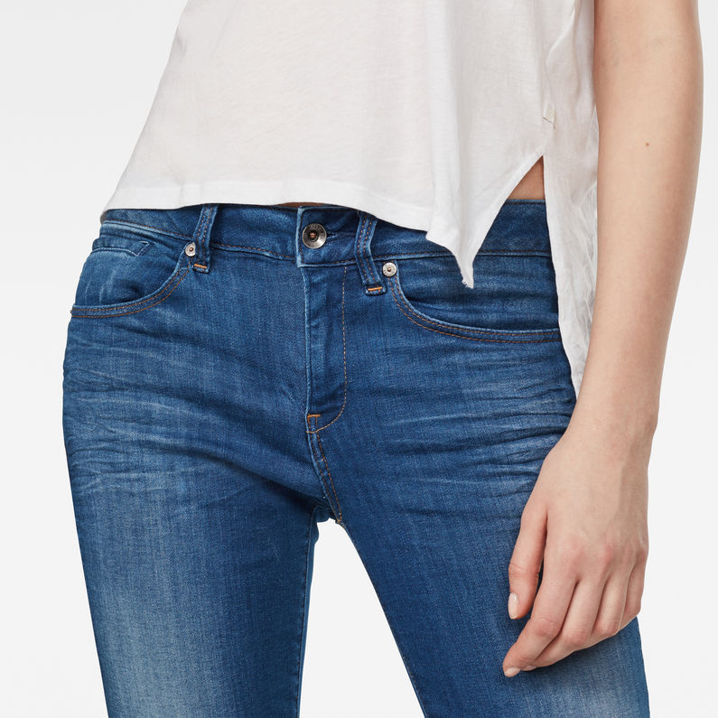 G-STAR® Midge Mid Waist Straight Jeans Mittelblau