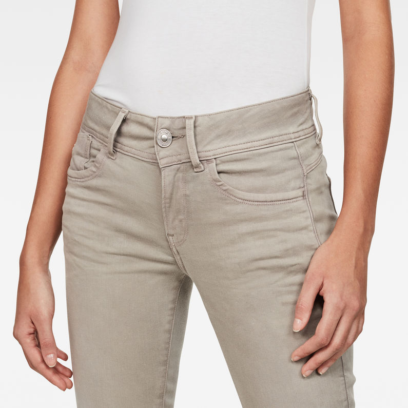 G-Star RAW® Lynn D-Mid waist Super Skinny Ankle-Cut Color Jeans Grey