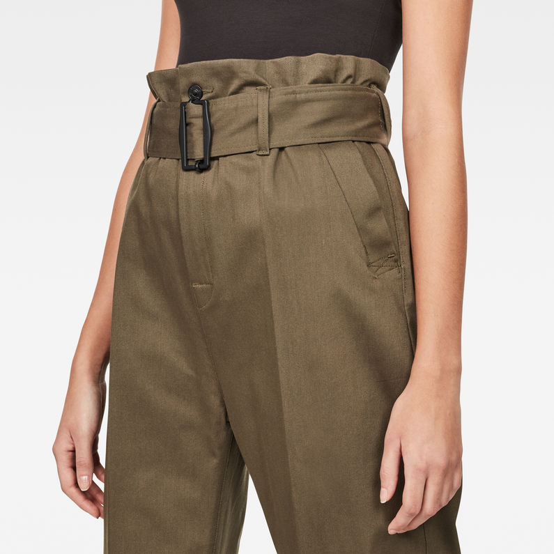 G-Star RAW® Bronson XL paperbag pants Green detail shot