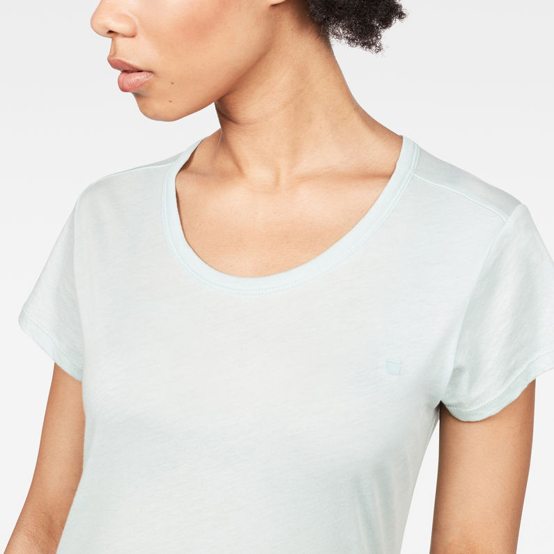 G-Star RAW® Raw Correct Liixa Slim T-Shirt Light blue detail shot