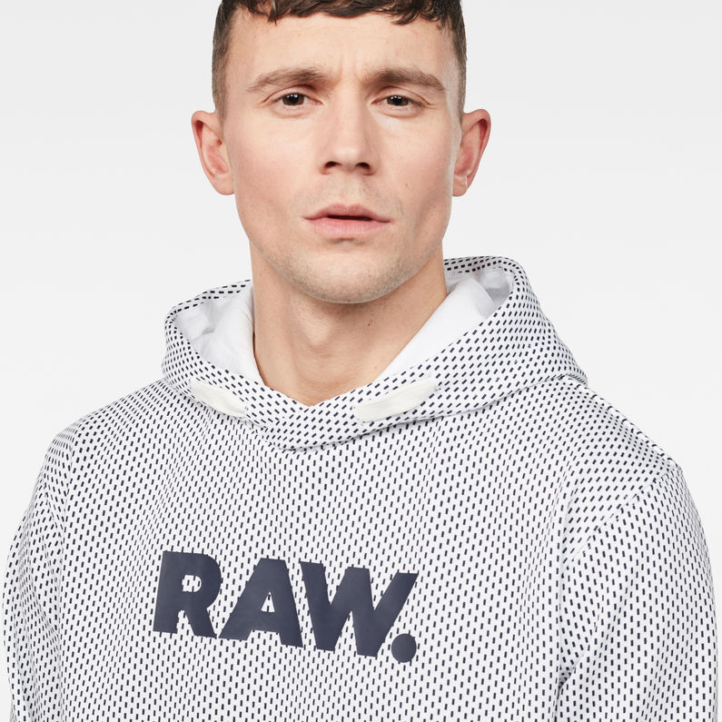 G-Star RAW® Seyal Art Hooded Sweater Weiß detail shot