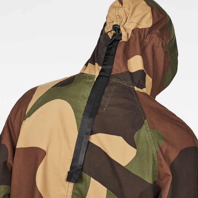 G-Star RAW® Strett Hooded Parka Green detail shot