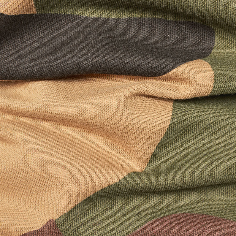 G-Star RAW® Oversized  Dutch Camo Stalt Deconstructed Sweater Green fabric shot