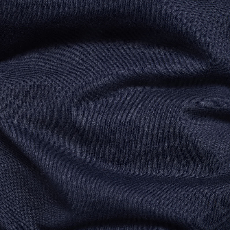 G-Star RAW® Misi Stalt Deconstructed Hooded Sweater Bleu foncé fabric shot