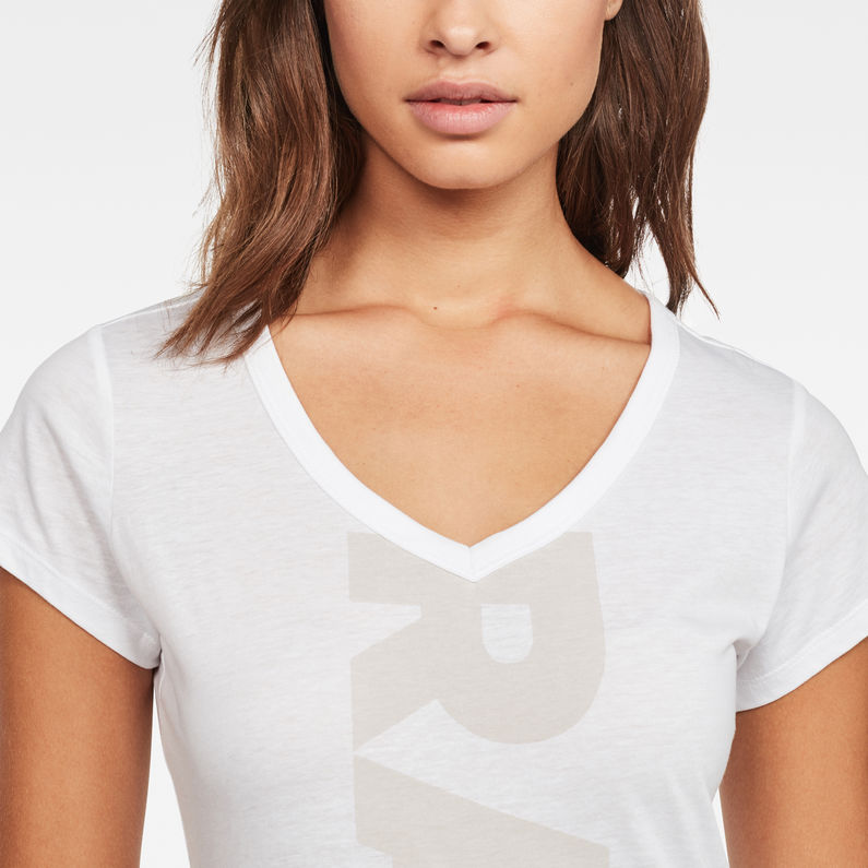 G-Star RAW® Emoru Slim T-Shirt White detail shot