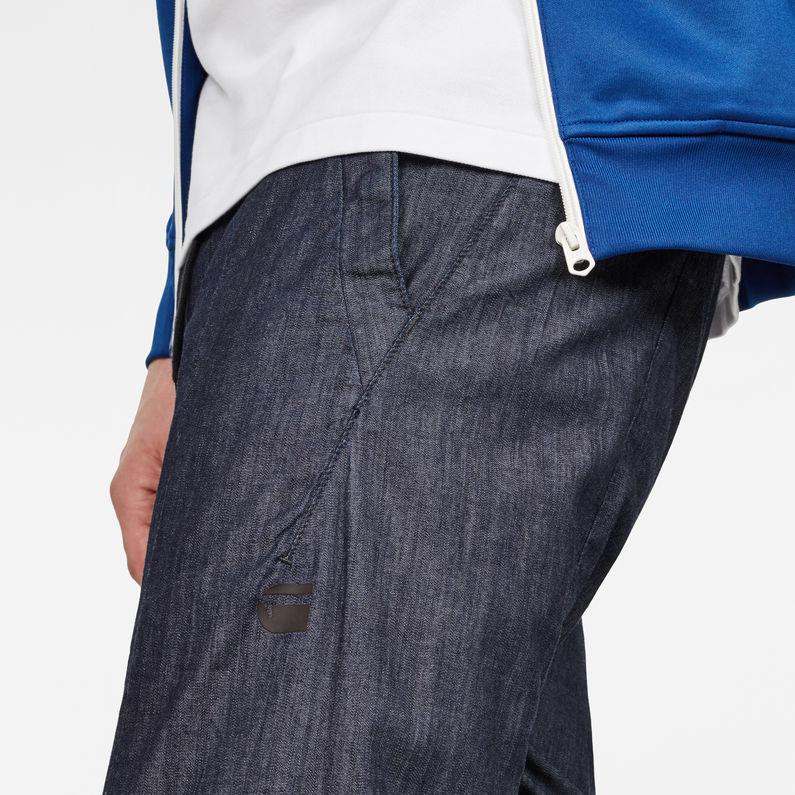 G-Star RAW® Lanc Straight Cuffed Jeans Dunkelblau detail shot